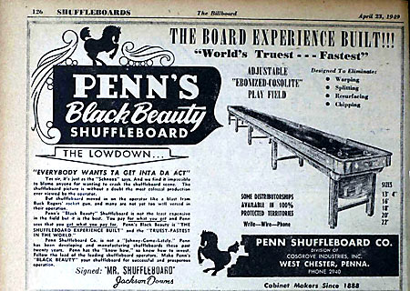 Penn's Black Beauty Shuffleboard
