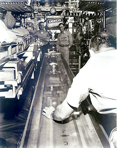 Shuffleboard on USS Roosevelt