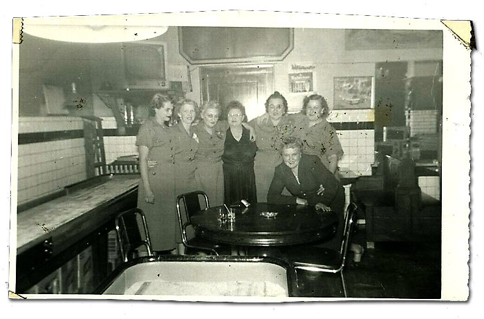 Women's shuffleboard team meet at the local bar in Florida 